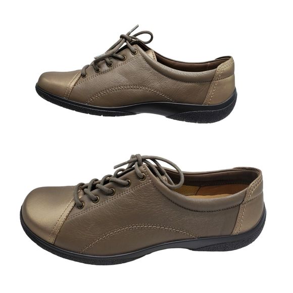 Women's Hotter Dew Soft Leather Laced Bronze Brown 2 Tone Comfort Shoes Size 11 - Picture 7 of 8